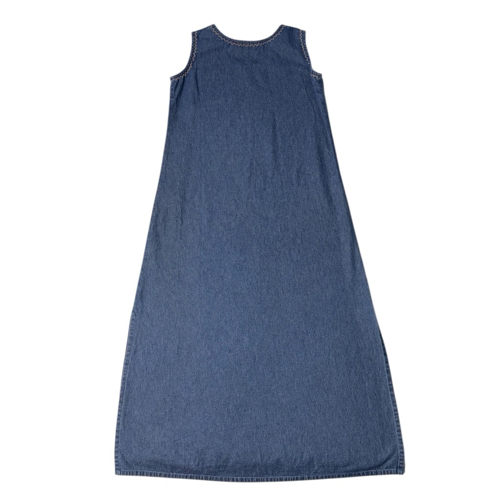 Women's New Direction Blue Denim Midi Dress with Animal Patches S Modest - Picture 2 of 9